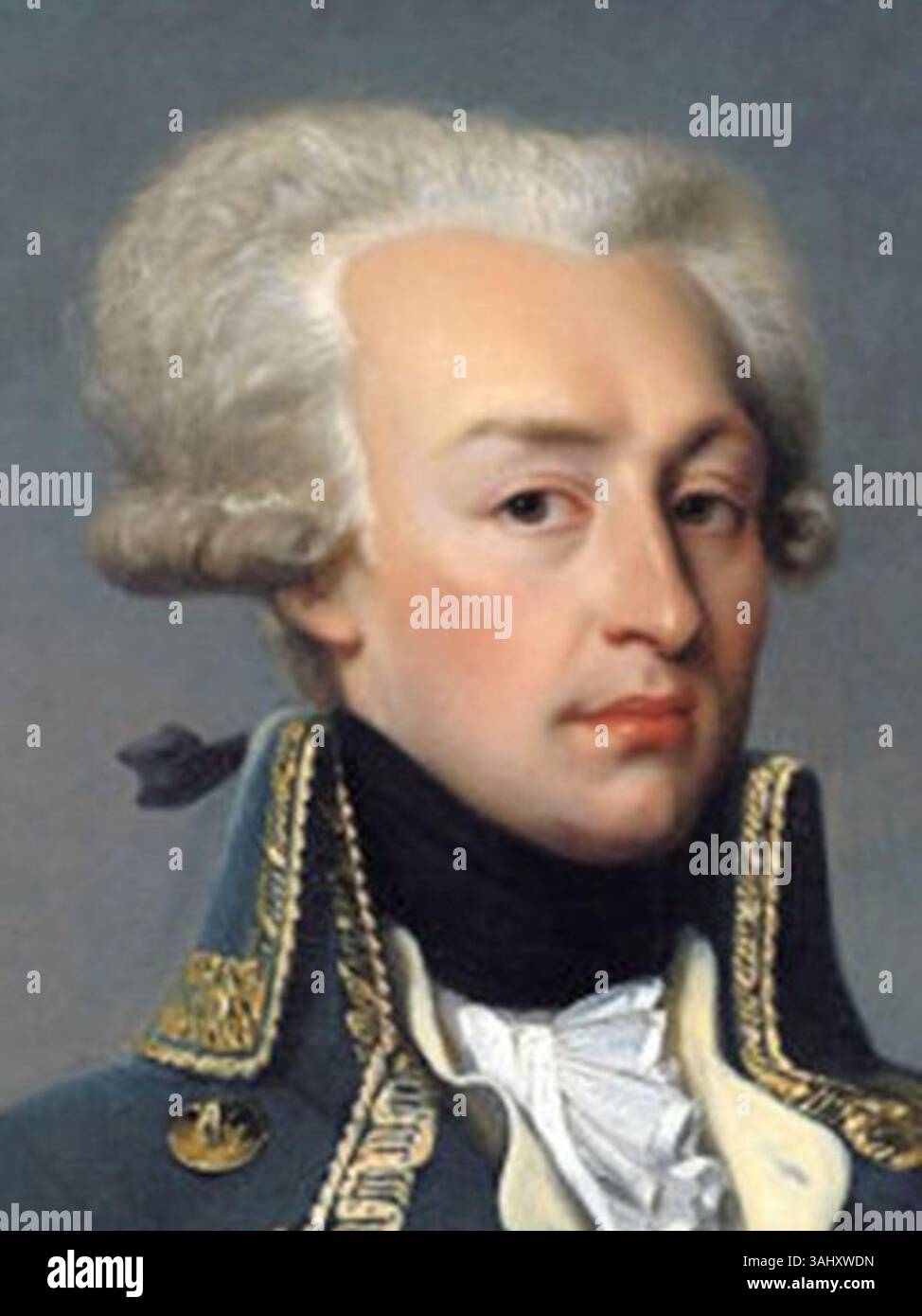 This 1834 oil painting by Joseph-Désiré Court depicts Gilbert du Motier ...