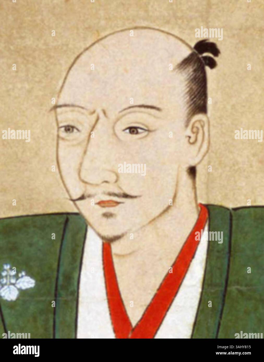 This Cropped Portrait Of Oda Nobunaga 1551 1601 Depicts The Famous 