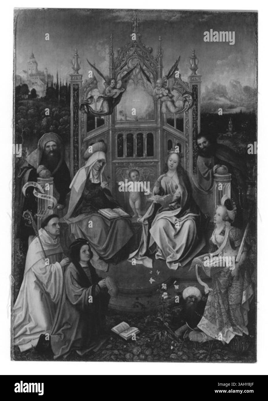 Jan de Beer's 1525 painting depicting the Madonna and Child with Saint ...