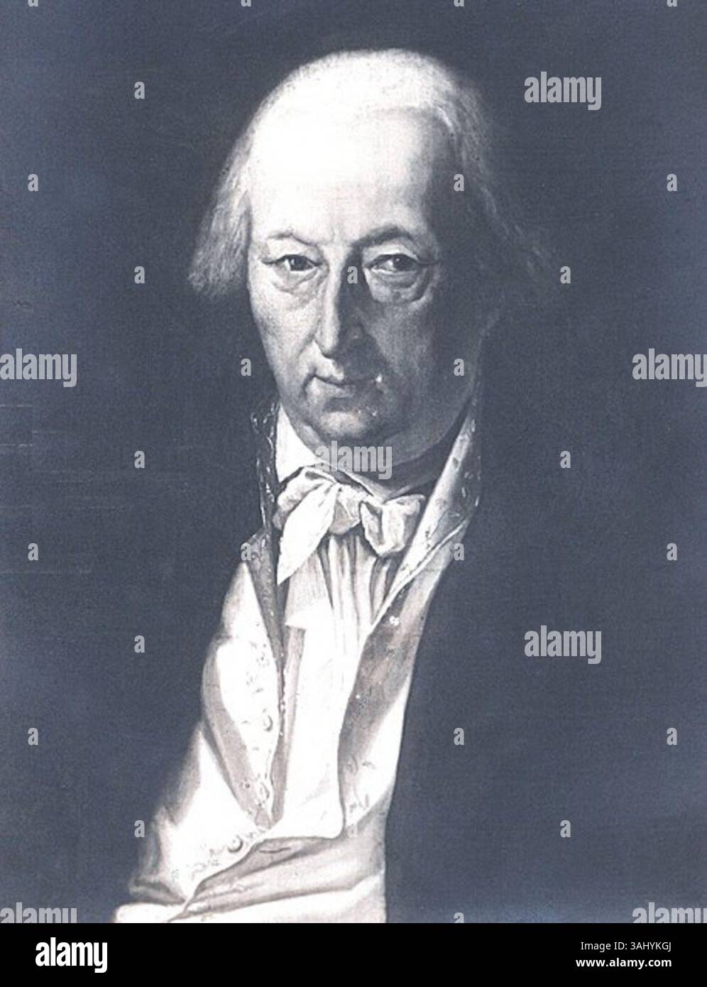 Cropped portrait of Anton Joseph Recking, depicting his figure in a ...