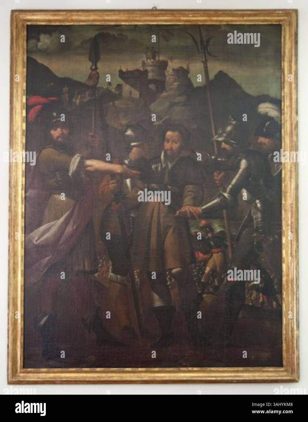 The Capture of Saint Roch by Giovanni Angelo Ferrario, an oil on canvas ...