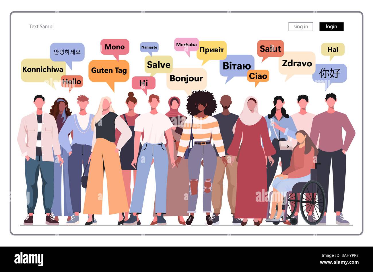 Speak in different languages Cut Out Stock Images Pictures Alamy