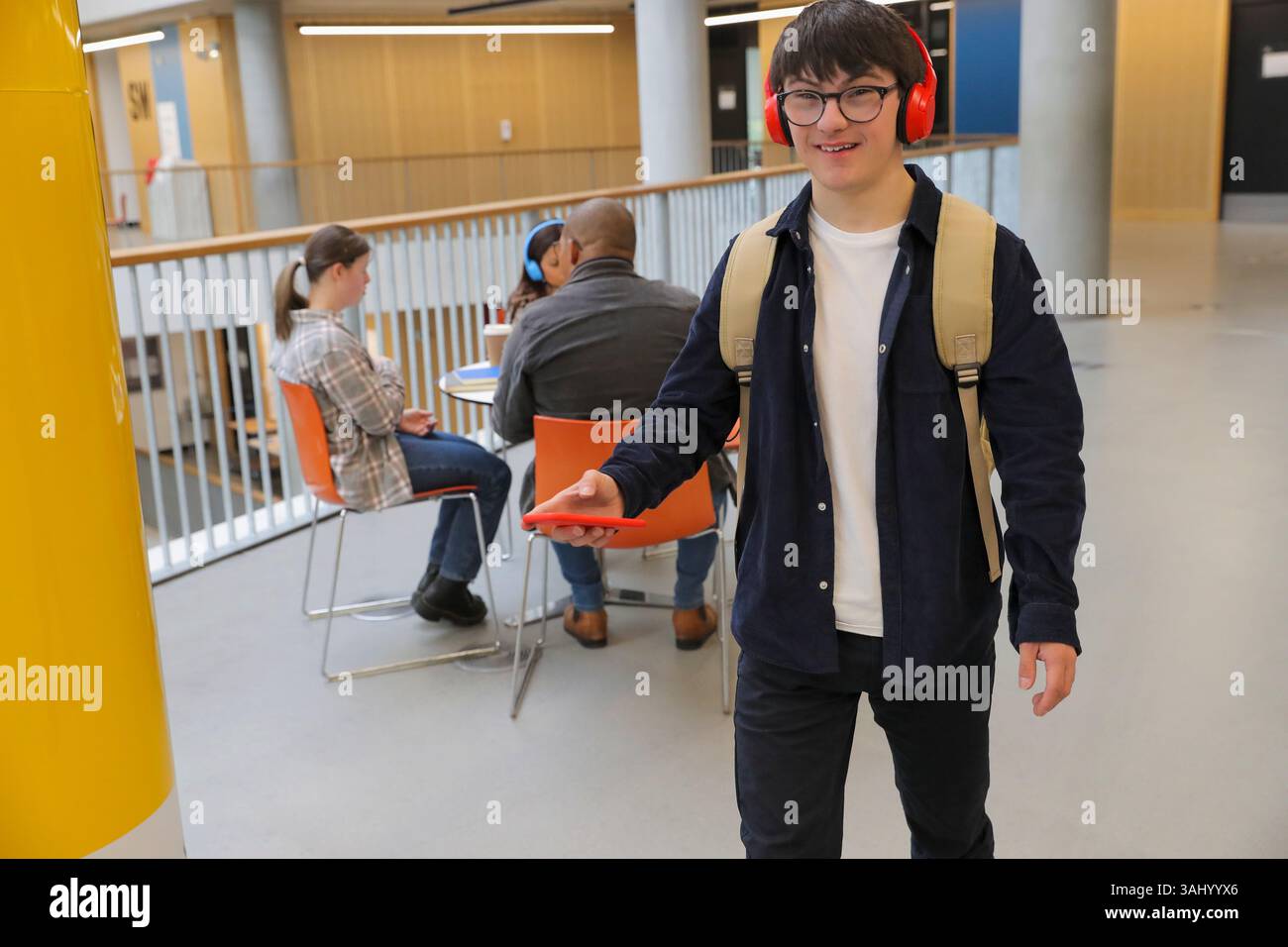 Students with disabilities at university Stock Photo