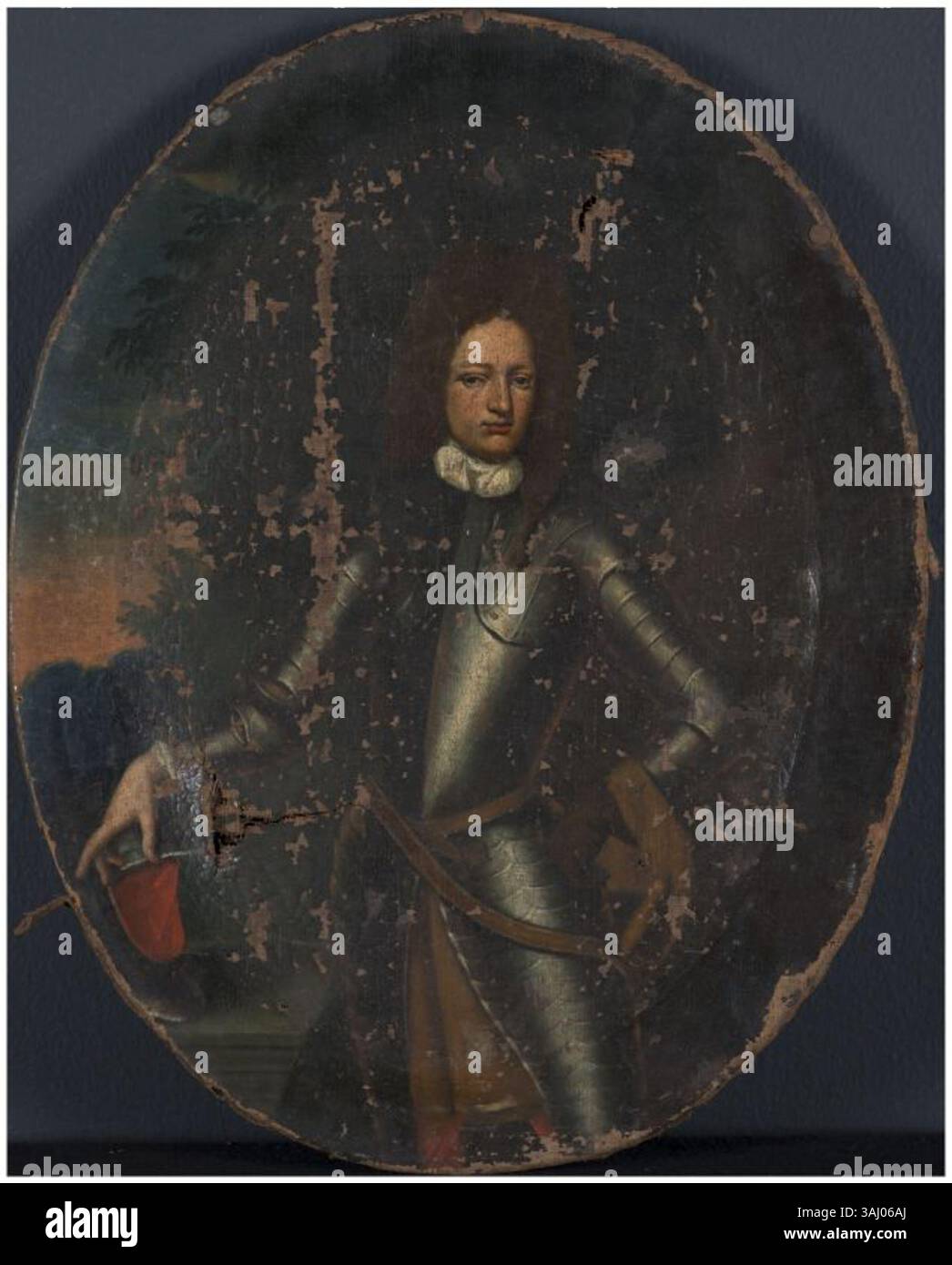 This 1699 oil on canvas portrait depicts Douwe Carel van Unia, a figure ...