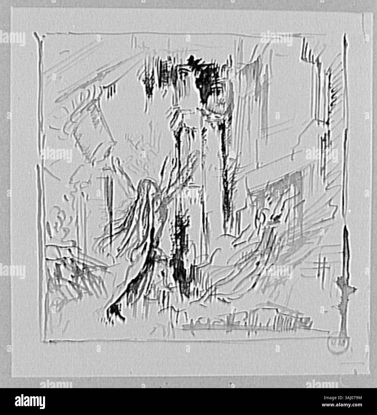 'Etude pour Samson détruisant le temple de Dagon' by Gustave Moreau ...