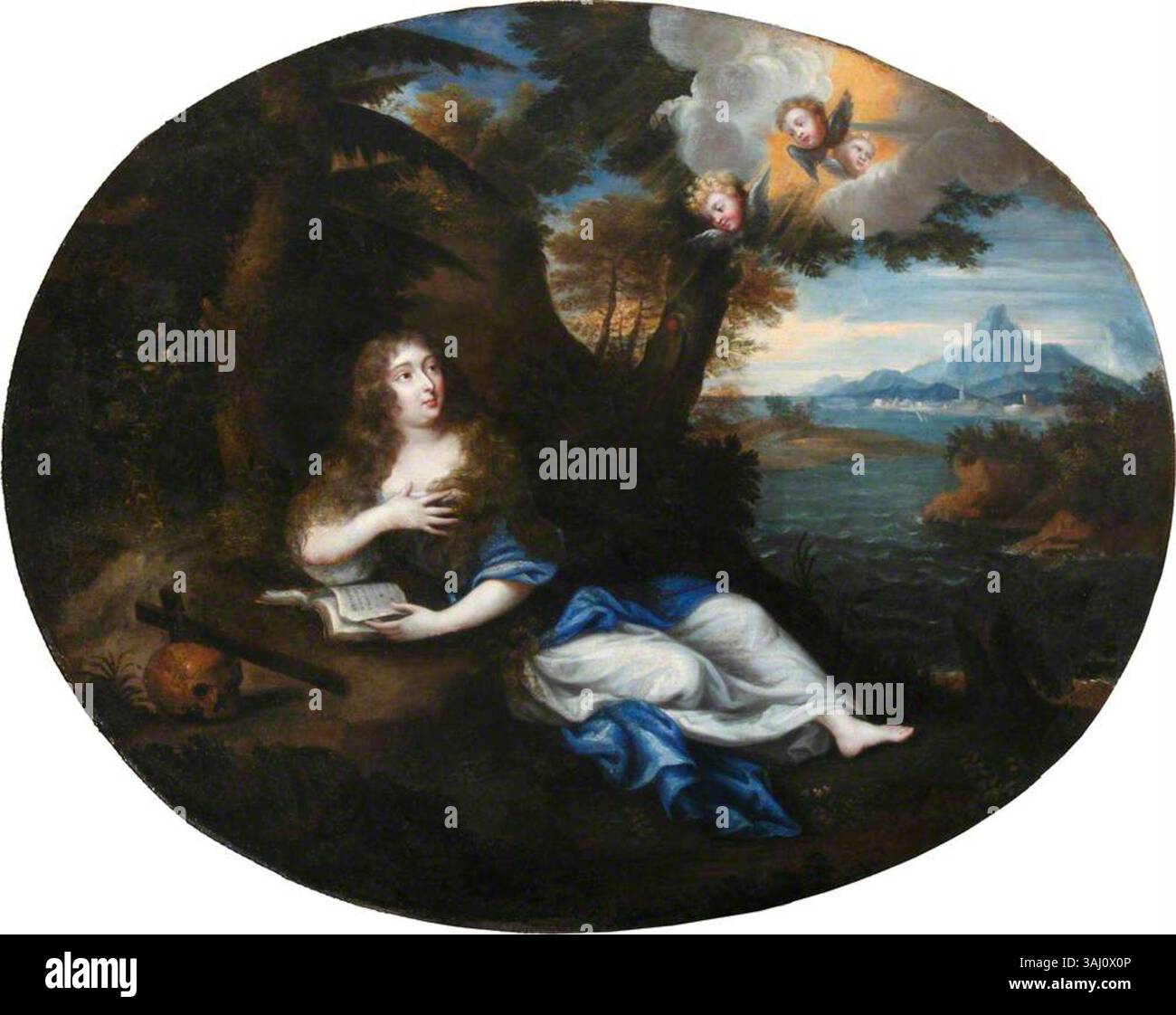 A 17th-century painting of the Repentant Magdalen, depicting Mary ...