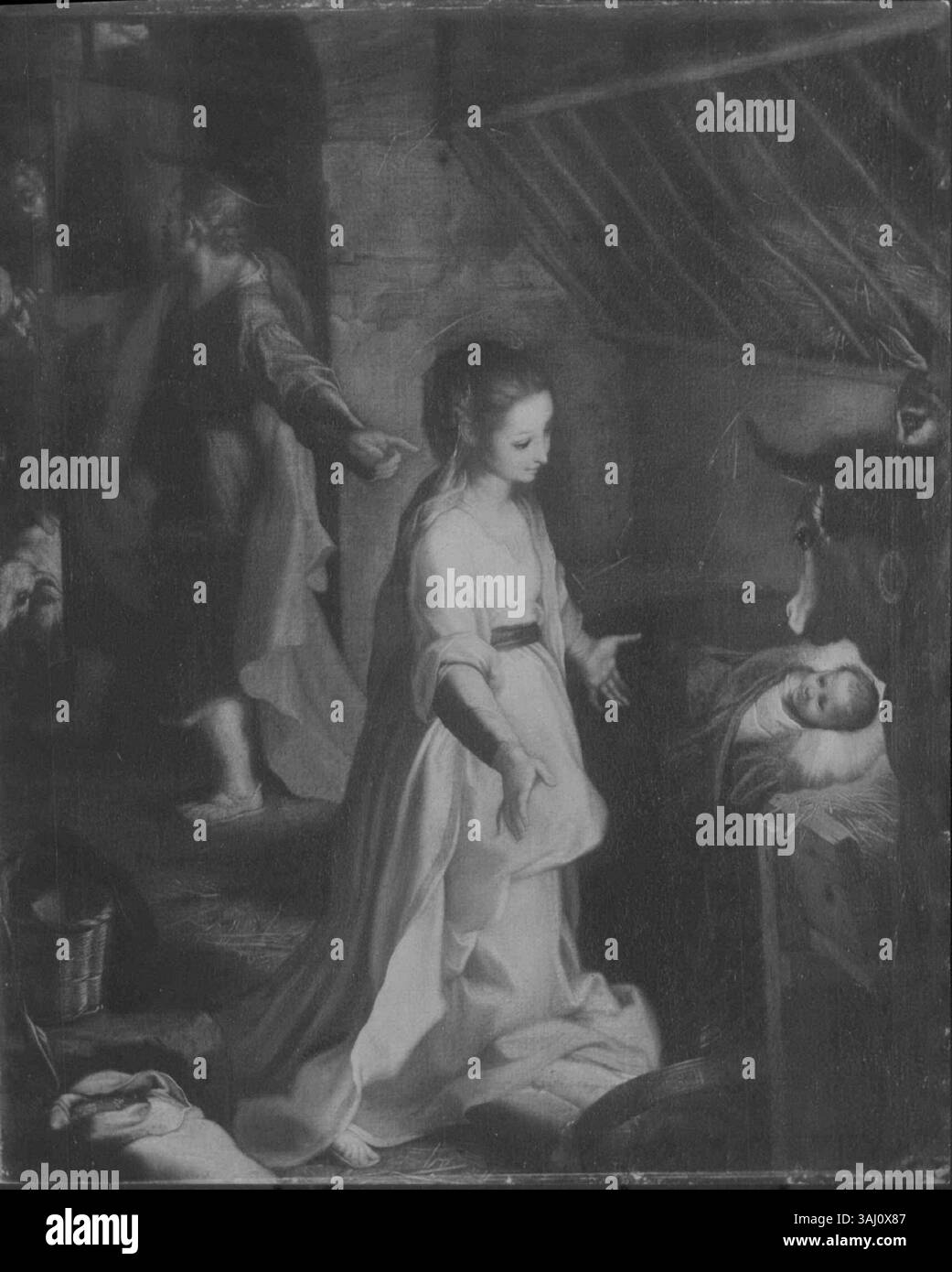A painting after Federico Barocci depicting the Nativity, created ...
