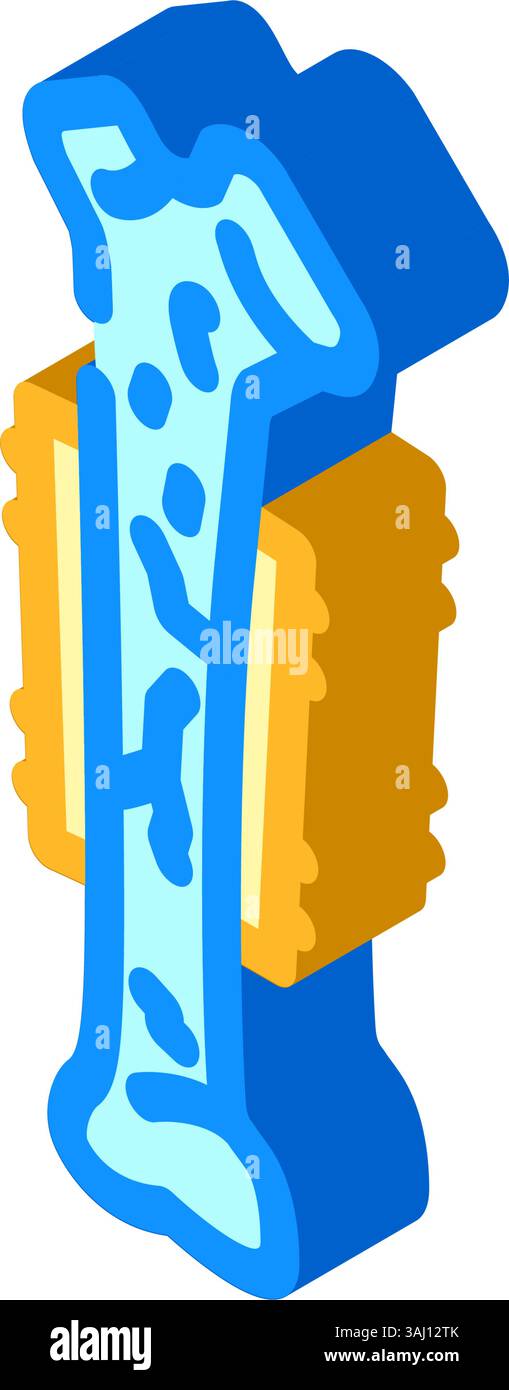 bone fixation plate fracture injury isometric icon vector illustration ...