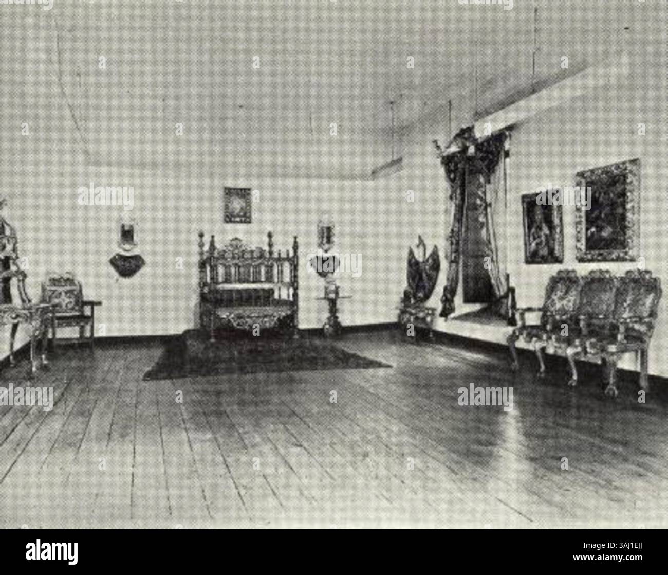 A photograph taken in 1948, showing the Colonial Art Museum of Bogotá ...