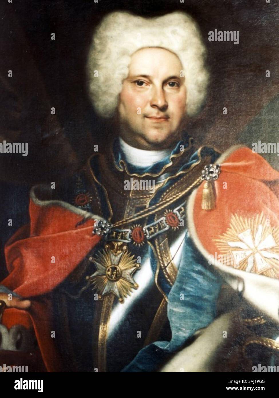 This 18th-century oil painting depicts Günther XLIII, a ruler of ...