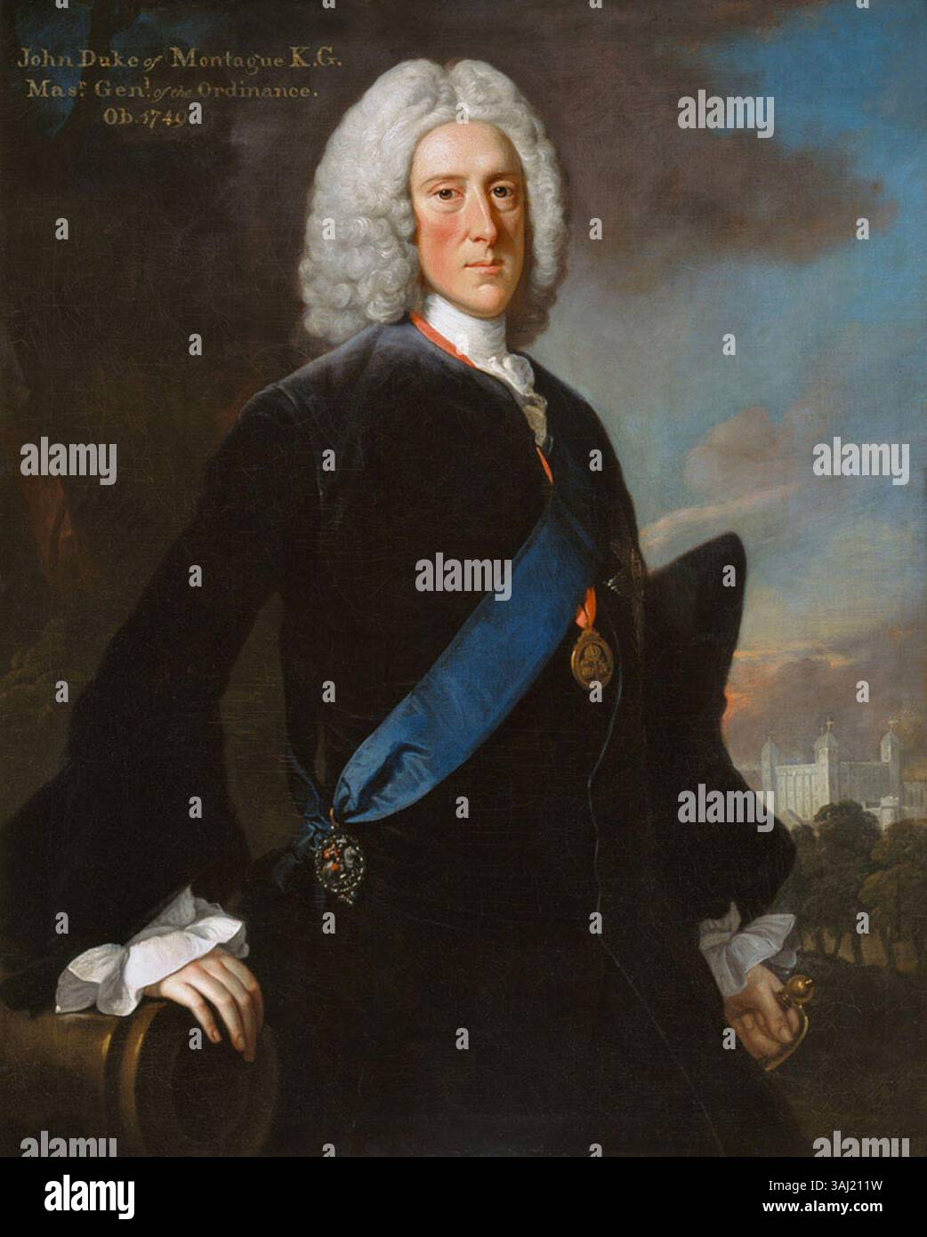 Portrait of General John, 2nd Duke of Montagu, painted by George ...