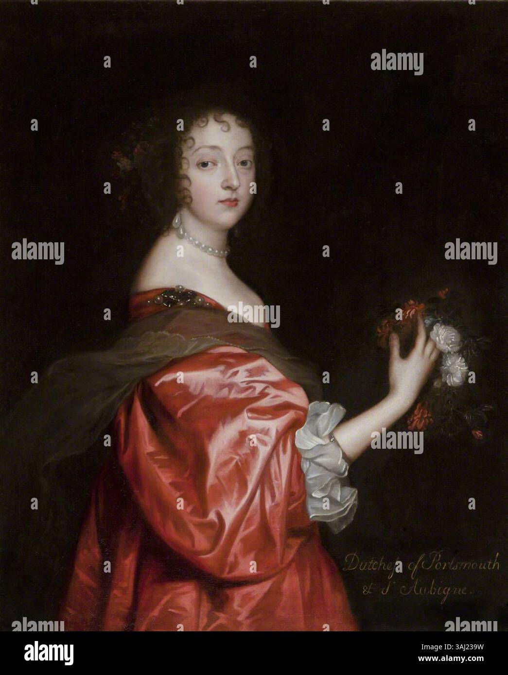 This painting, attributed to Anthony van Dyck, depicts Catherine Howard ...