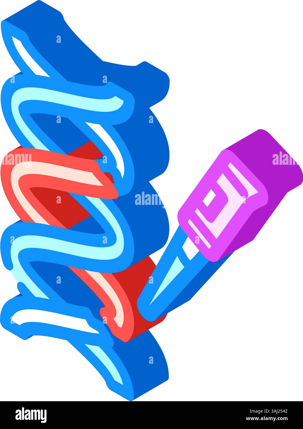crispr tool genetic engineering isometric icon vector illustration ...