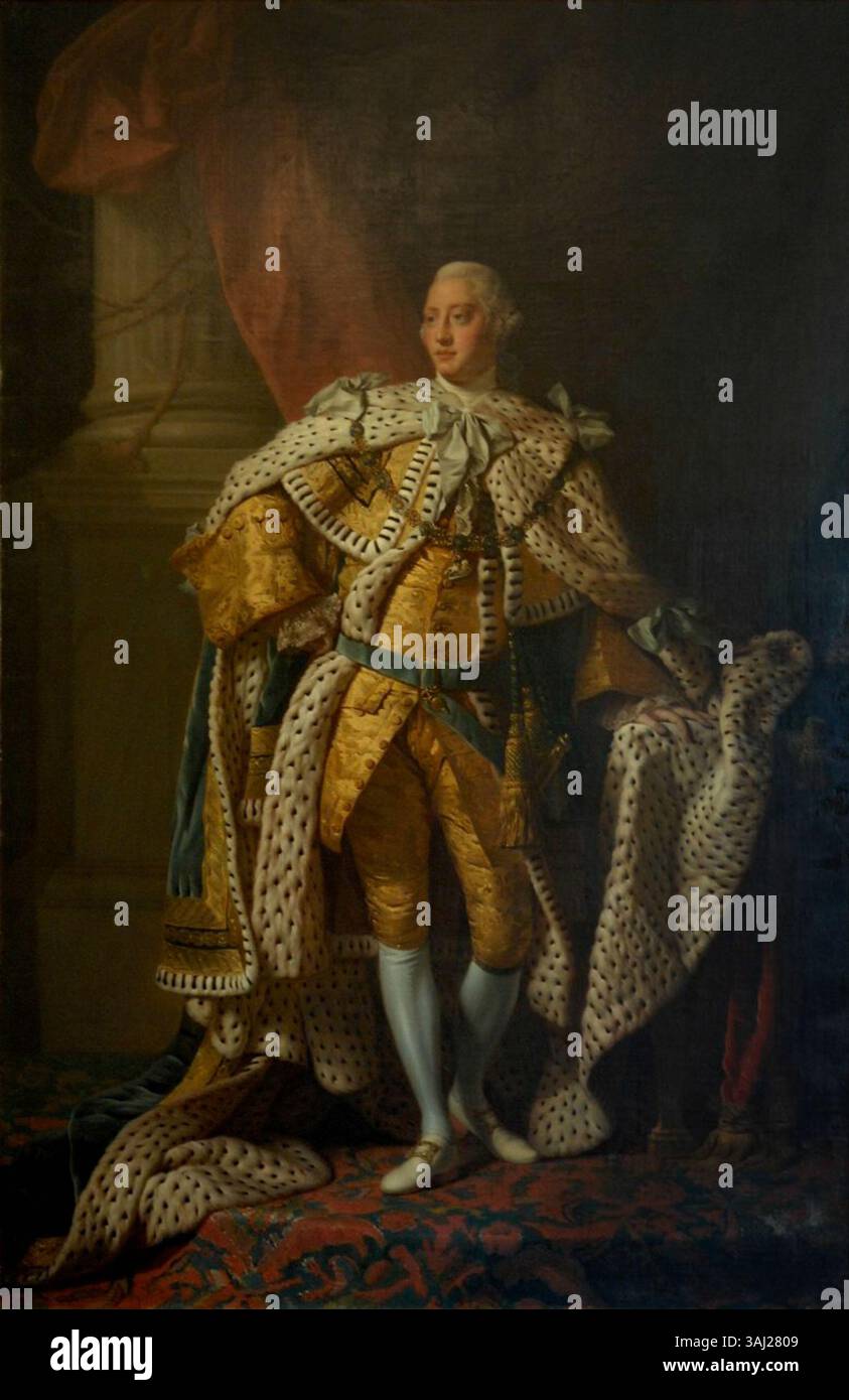 This 1762 portrait of King George III, after Allan Ramsay's original ...