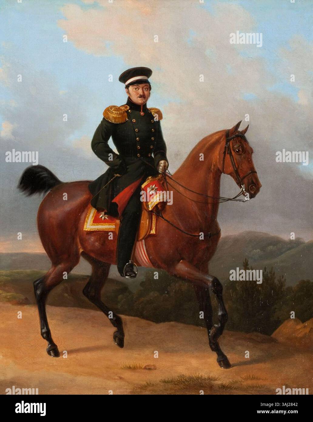 A painting by Petr Dmitrievich Norov, likely created between 1832 and ...