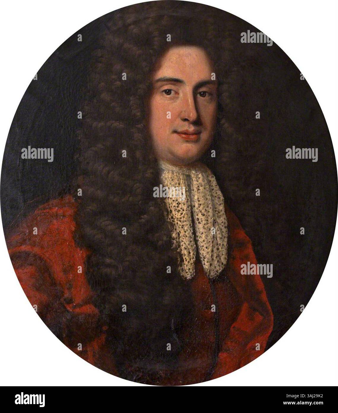 A portrait of Judge Walrond, painted between 1670 and 1699. This oil on ...
