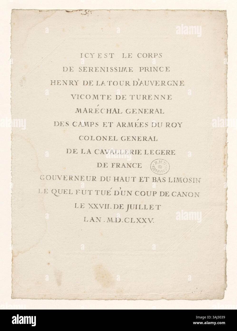 Illustrious Ranks A print from the Boyer collection depicting the body of the illustrious ...