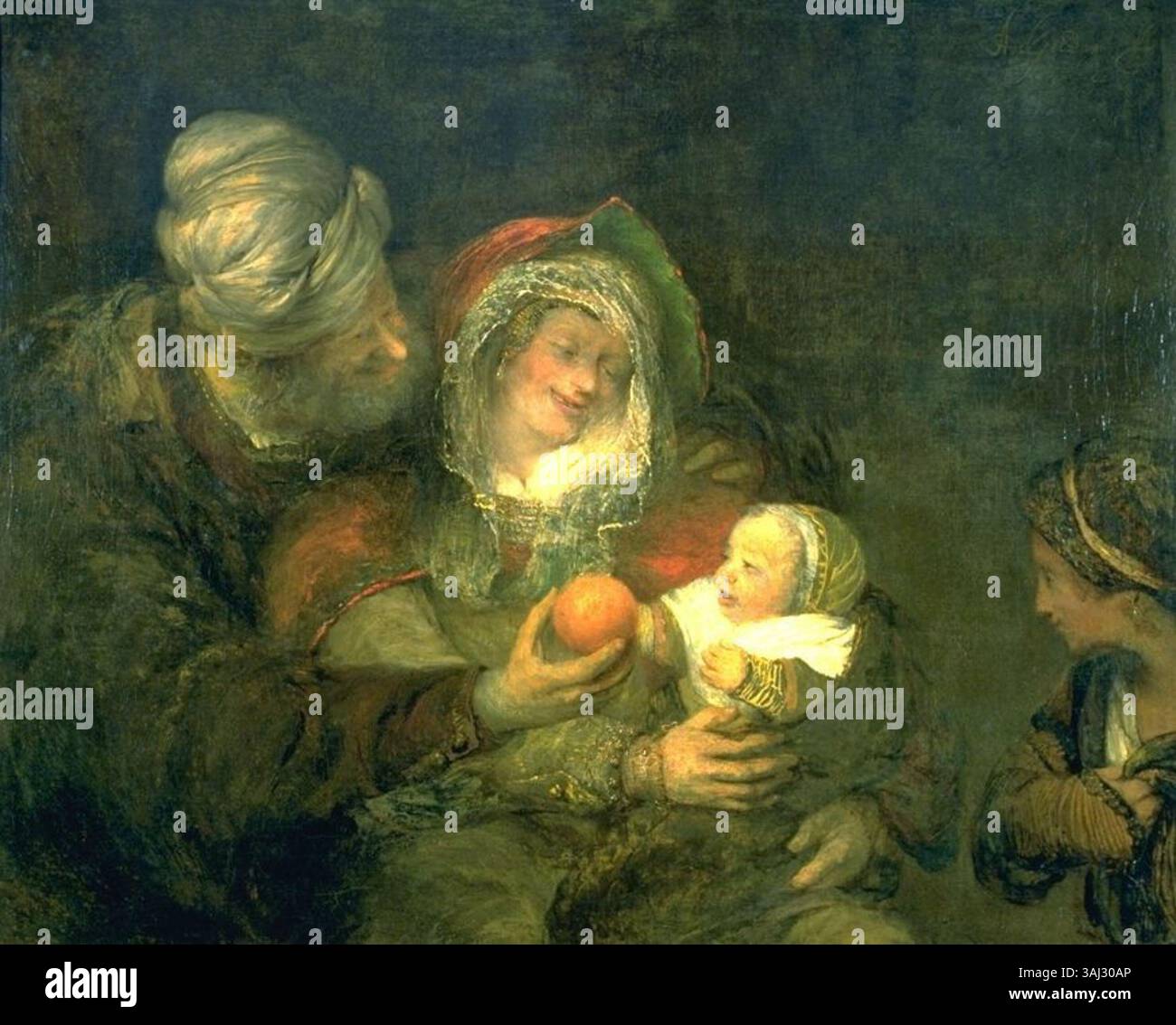 Painting by Arent de Gelder circa 1650, depicting the Holy Family in ...