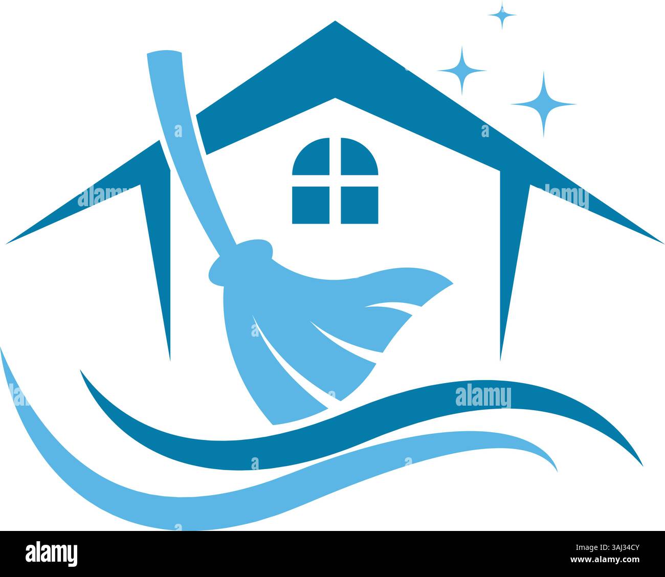 Cleaning service logo design template Stock Vector Image & Art - Alamy