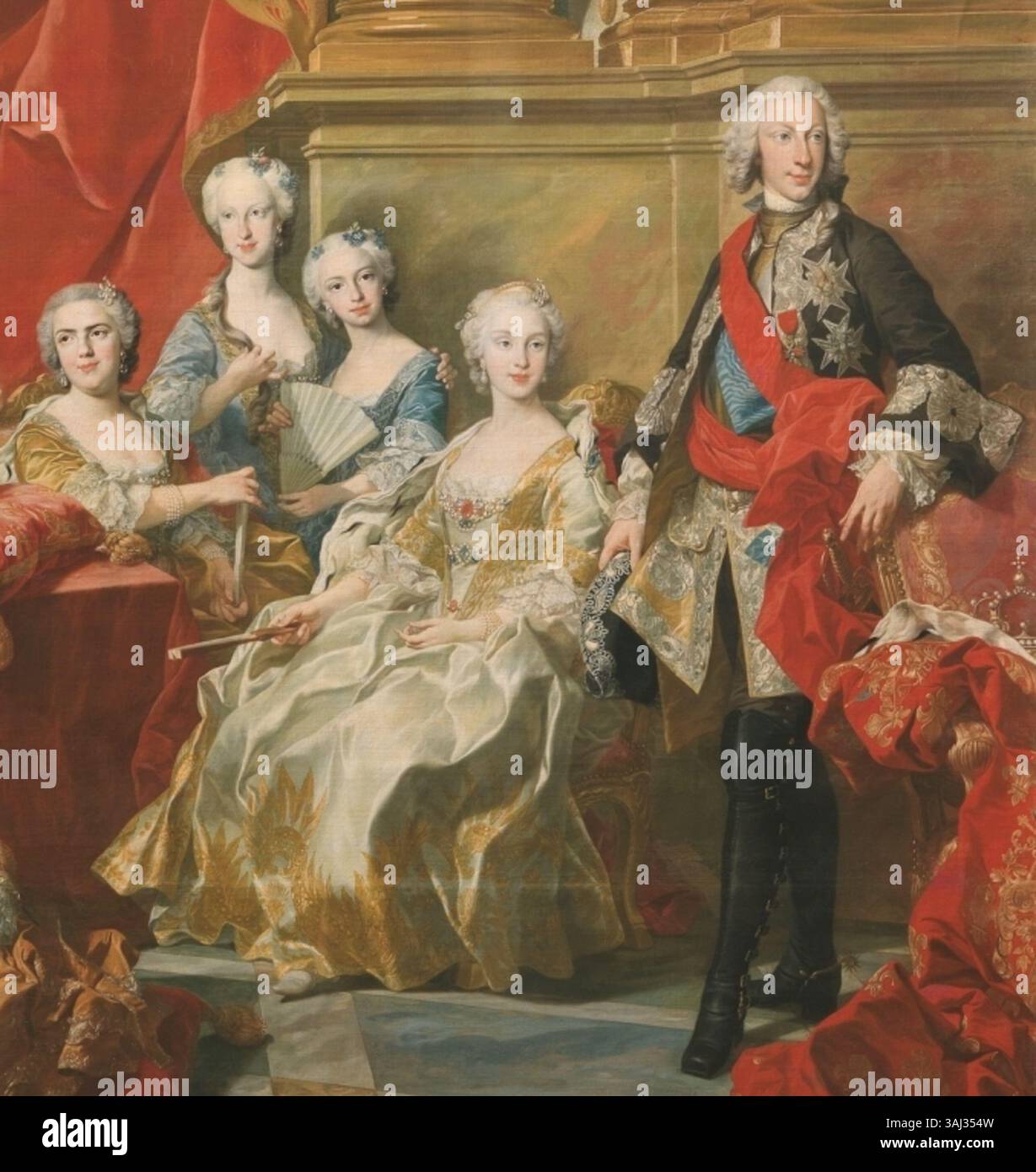 La Familia De Felipe V The Family Of Philip V Painted By Louis la-familia-de-felipe-v-the-family-of-philip-v-painted-by-louis