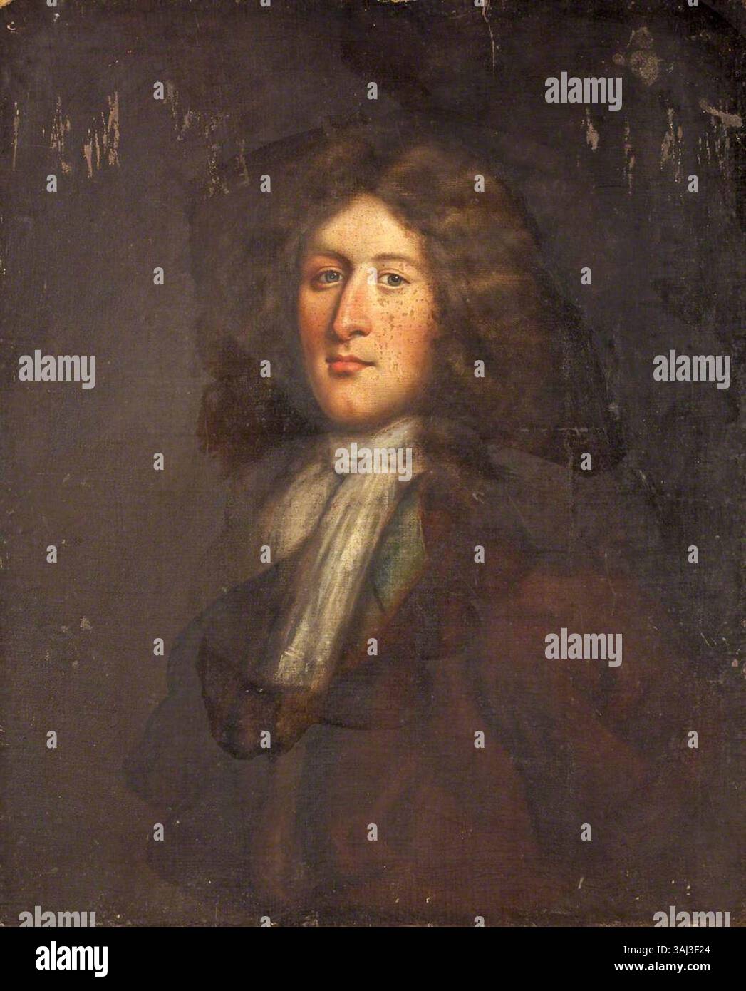 This portrait from the British School depicts an unknown gentleman ...