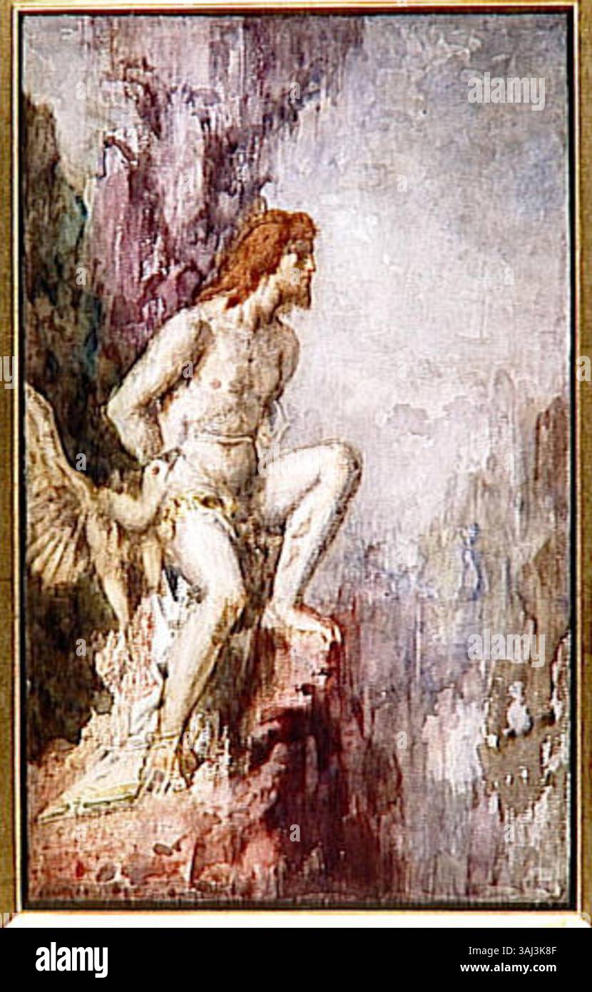 Prometheus Humen Gustave Moreau’s 'Prométhée' (1850-1895) depicts the Greek myth of ...