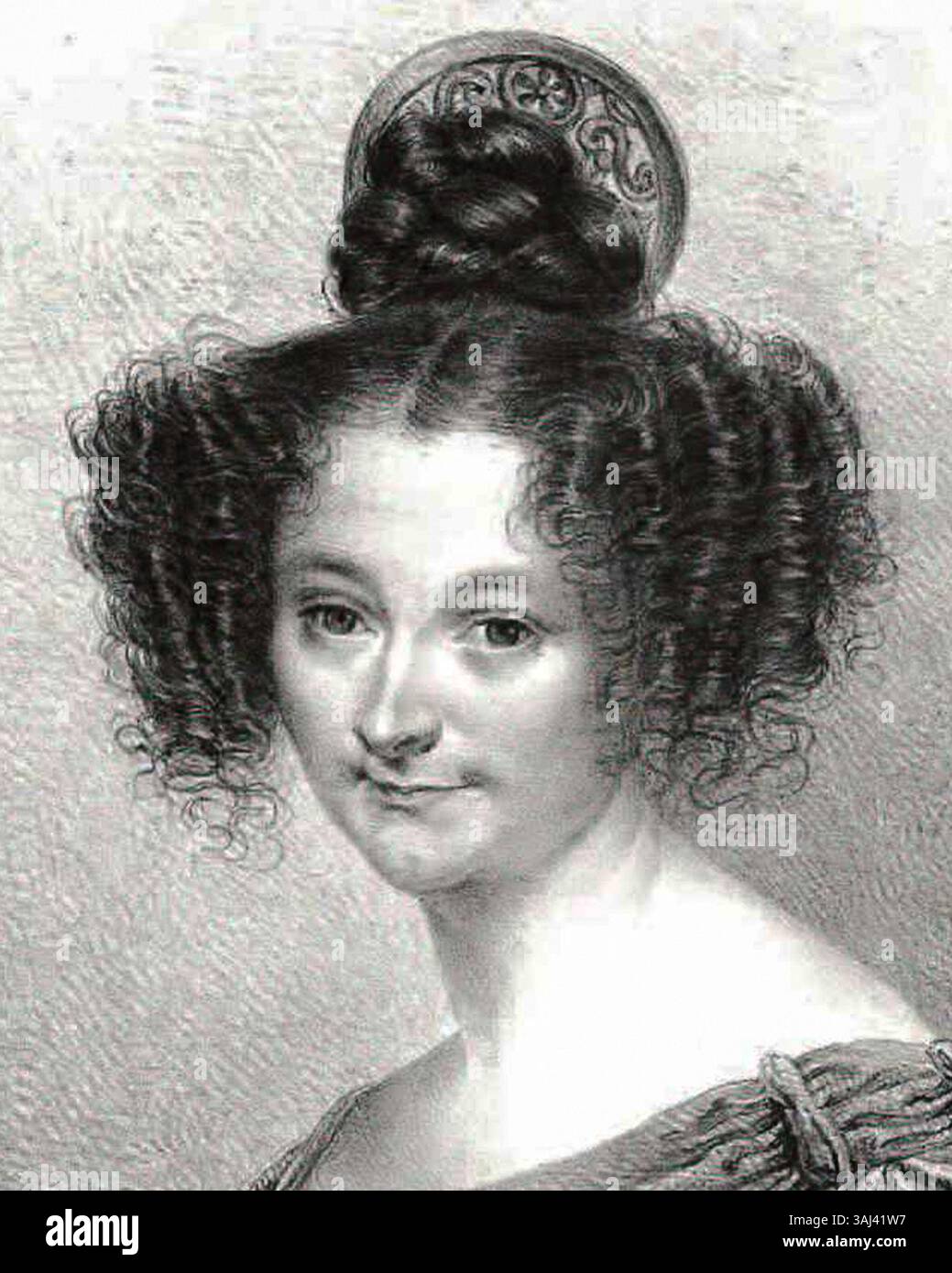Lithograph portrait of Bianca Milesi by Camilla Guiscardi, circa 1830 ...