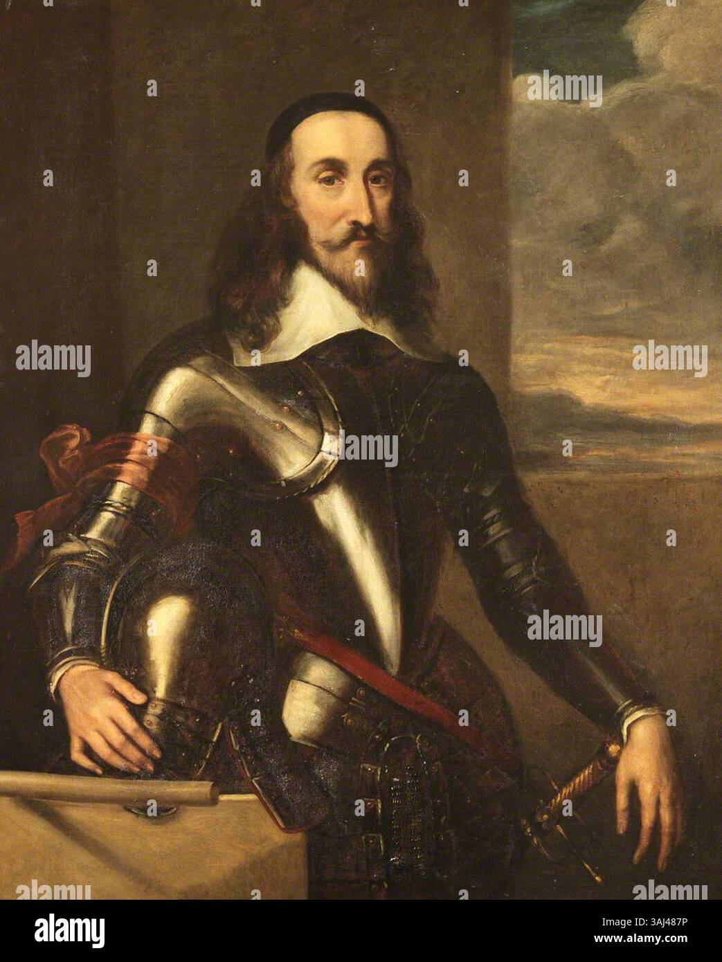 This oil on canvas portrait, created between 1800 and 1899, is a later ...