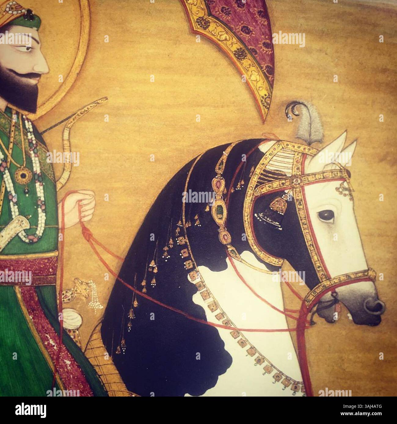 Painted Carved Mughal Horse from Gujarat - Early 19thC Painted Carved Mughal Horse from Gujarat - Early 19thC