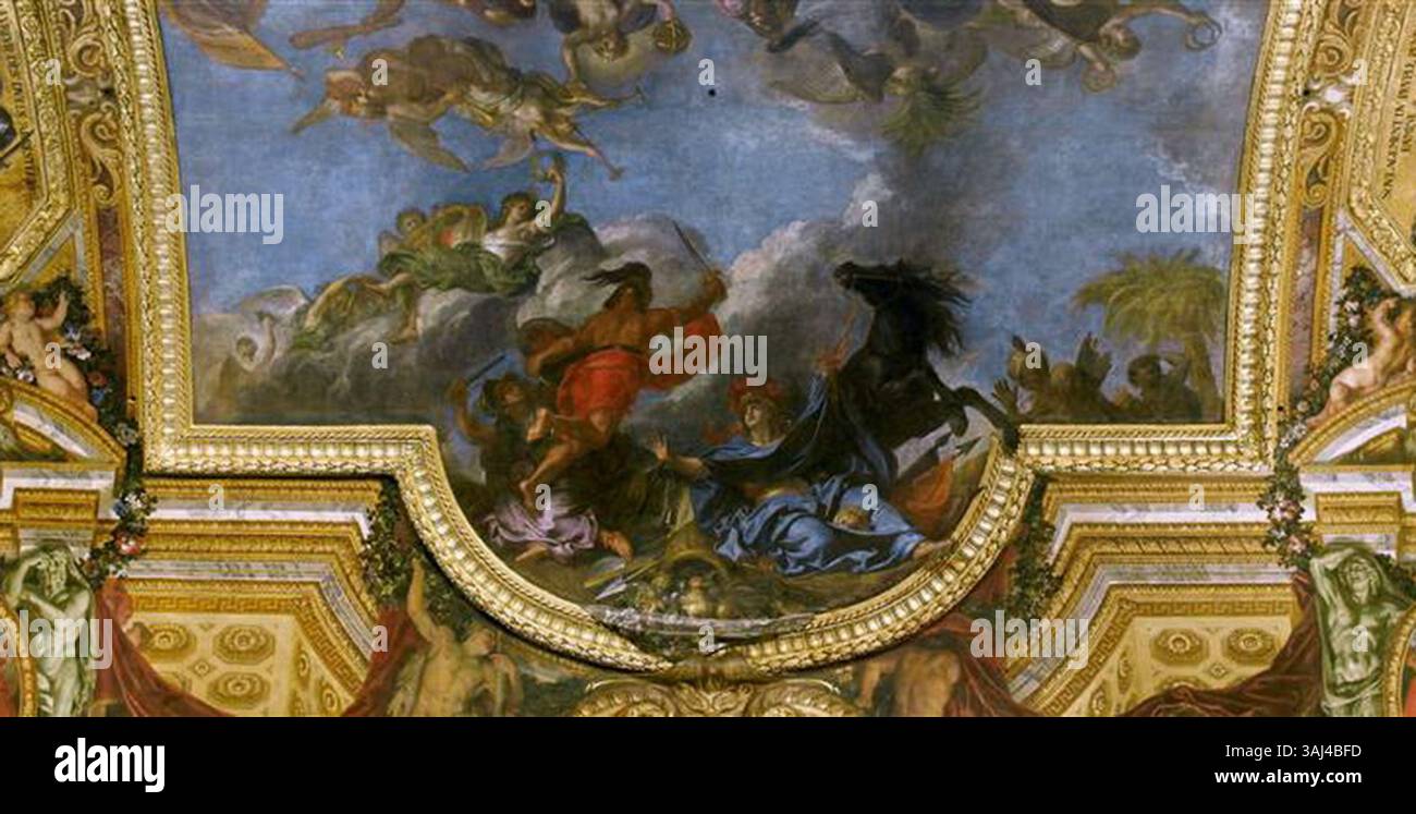 This Is Another Angle Of Charles Le Brun s Famous Ceiling Painting 