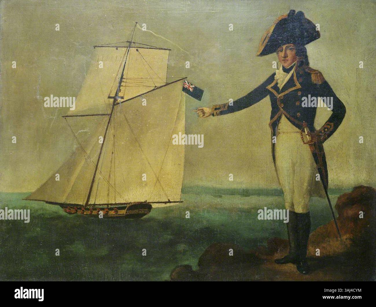 A portrait of Commander John Crispo, painted circa 1797. The oil on ...