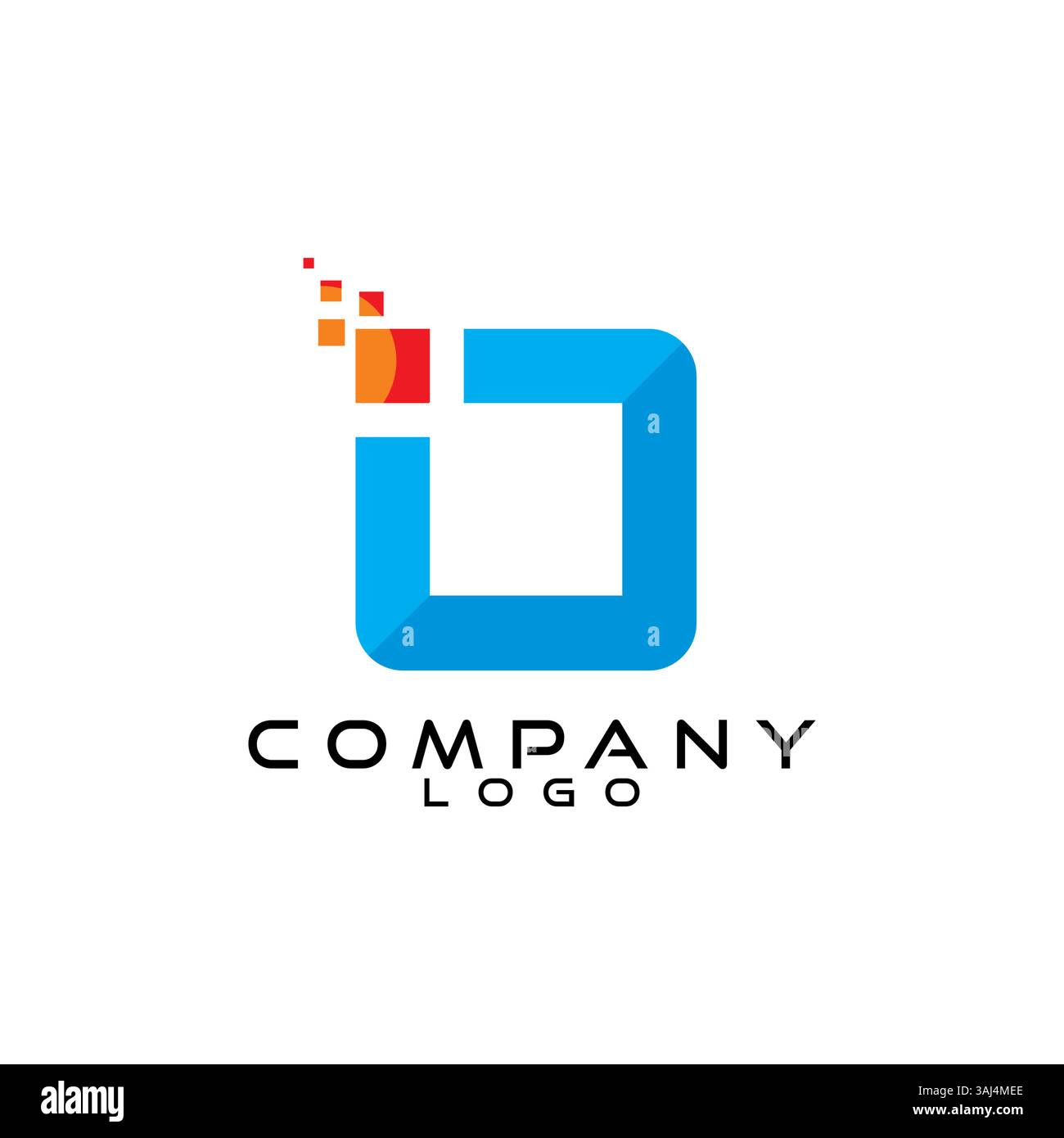 IO, OI letter tech, ict, it logo design vector Stock Vector