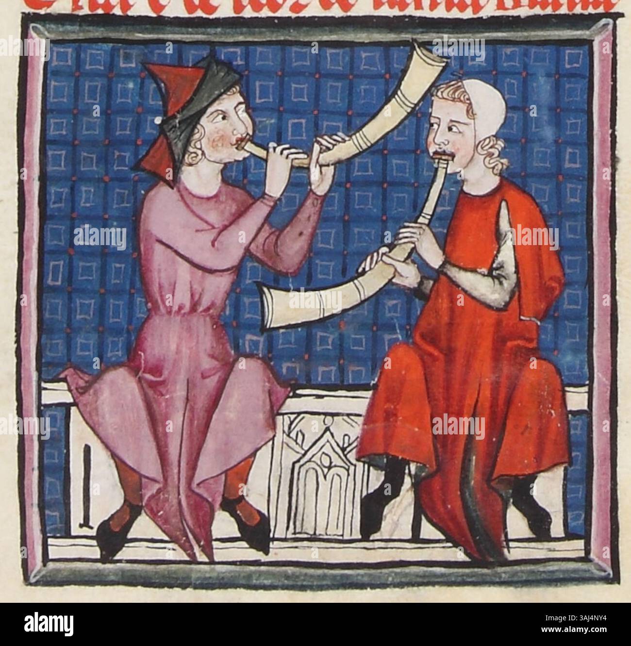 The 'Cantigas de Santa Maria' Musician's Codex, page Bl-2 243V, is a ...