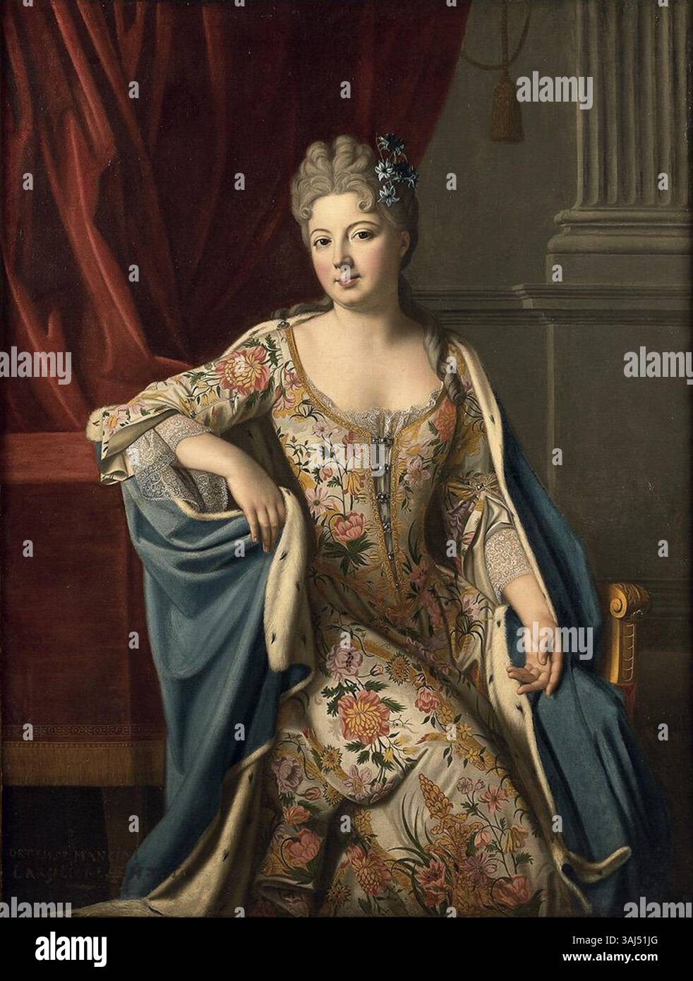 This 18th-century portrait depicts Madeleine-Angélique de