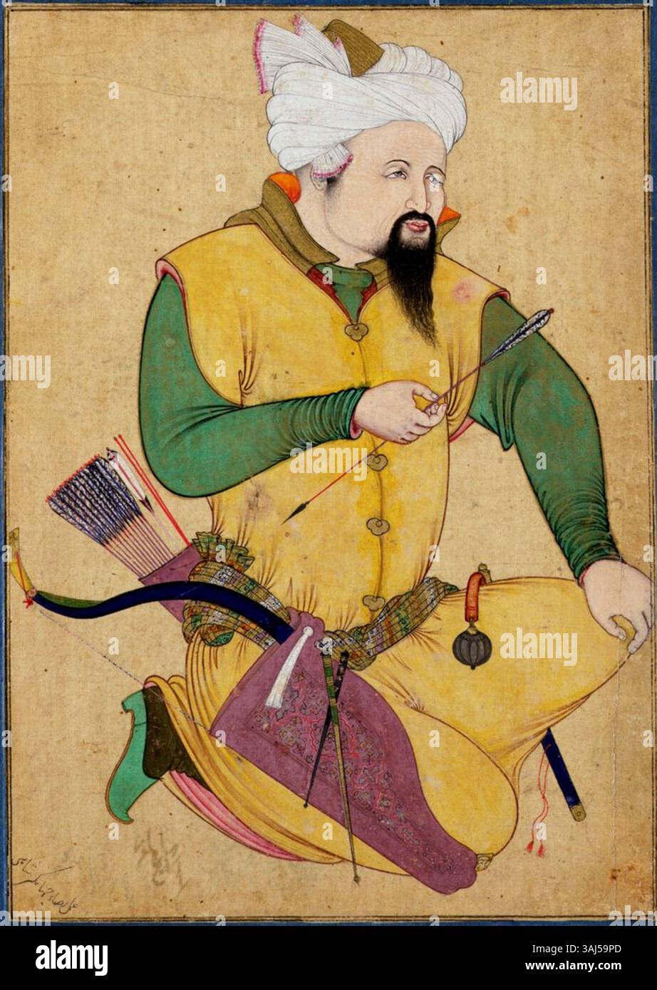 This painting, part of the Large Clive Album, shows a Turkoman or ...