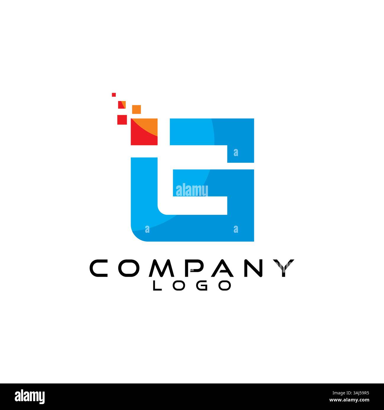 IG, GI, LG, GL letter tech, ict, it logo design vector Stock Vector