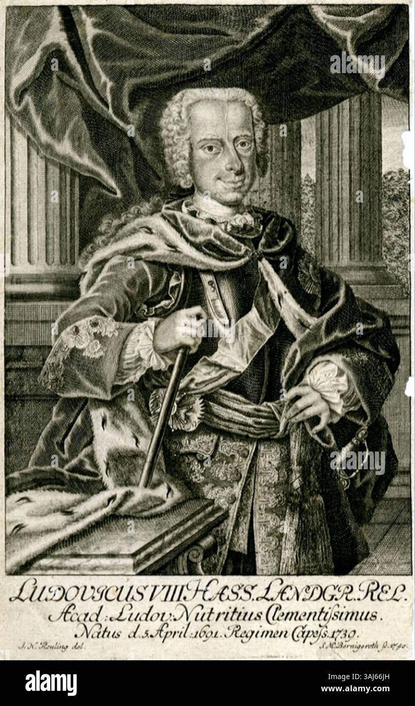 This 1740 painting of Ludwig VIII of Hessen-Darmstadt by Johann Martin ...