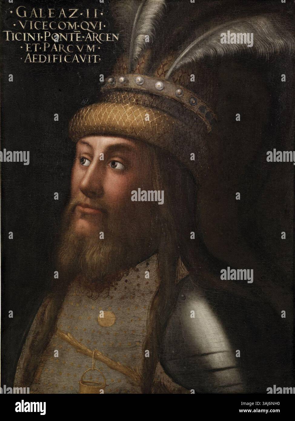 Duke Ruler A portrait from the 16th century of Duke Galeazzo II Visconti, painted ...