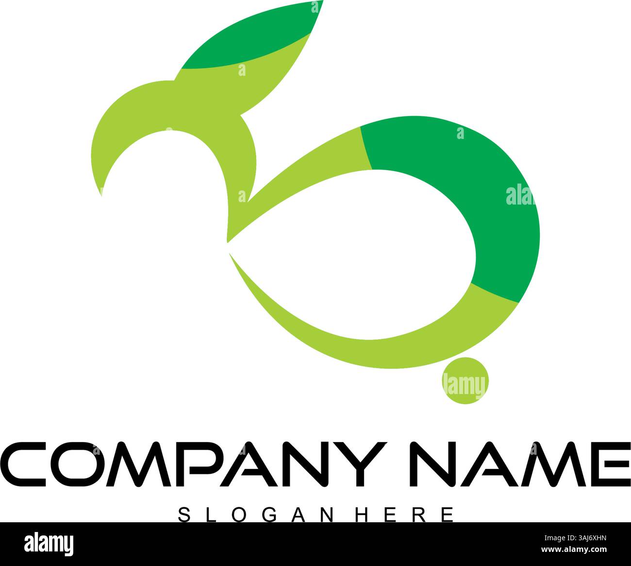 rabbit logo design vector Stock Vector