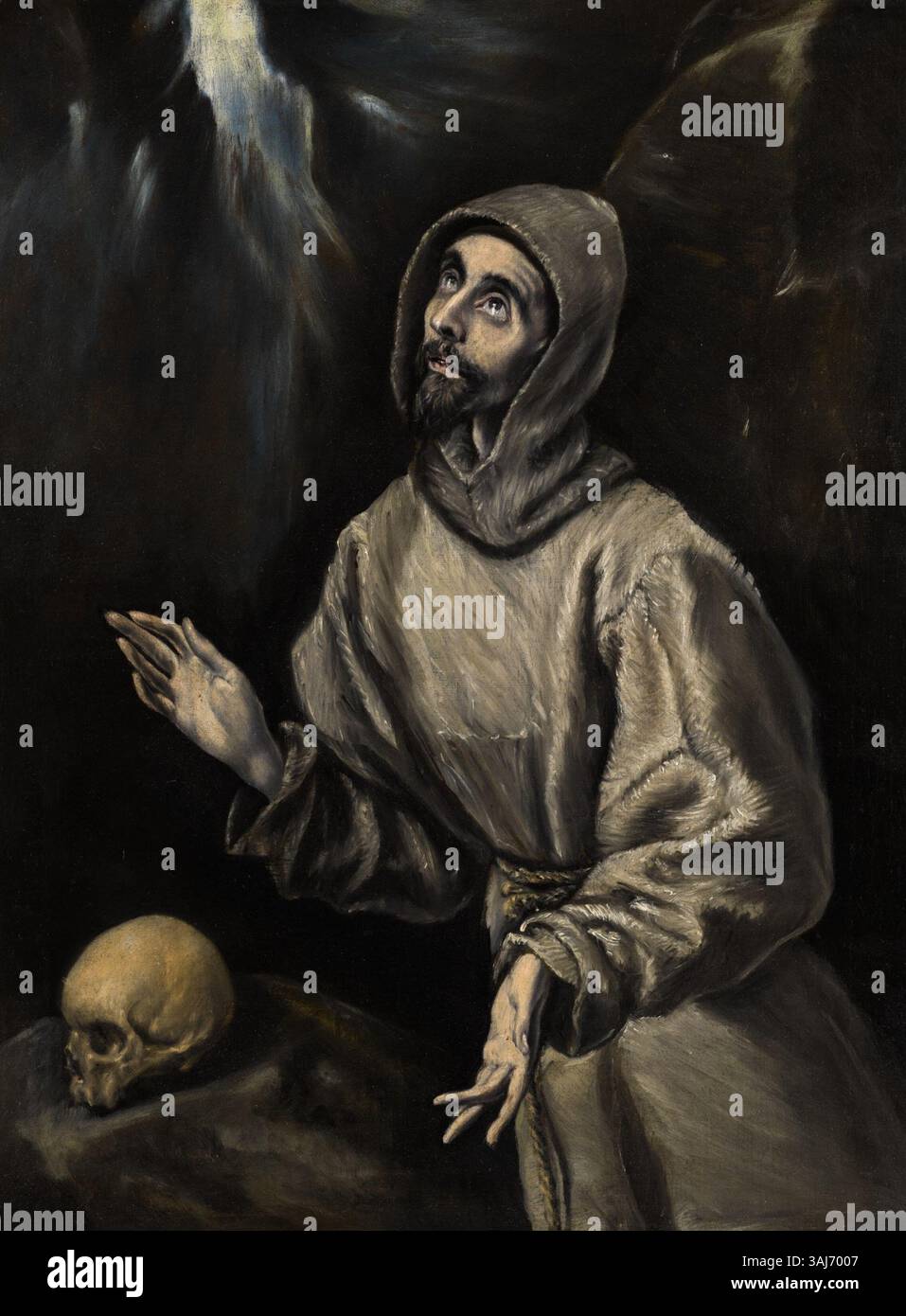 El Greco workshop painting of Saint Francis of Assisi in Ecstasy, circa ...