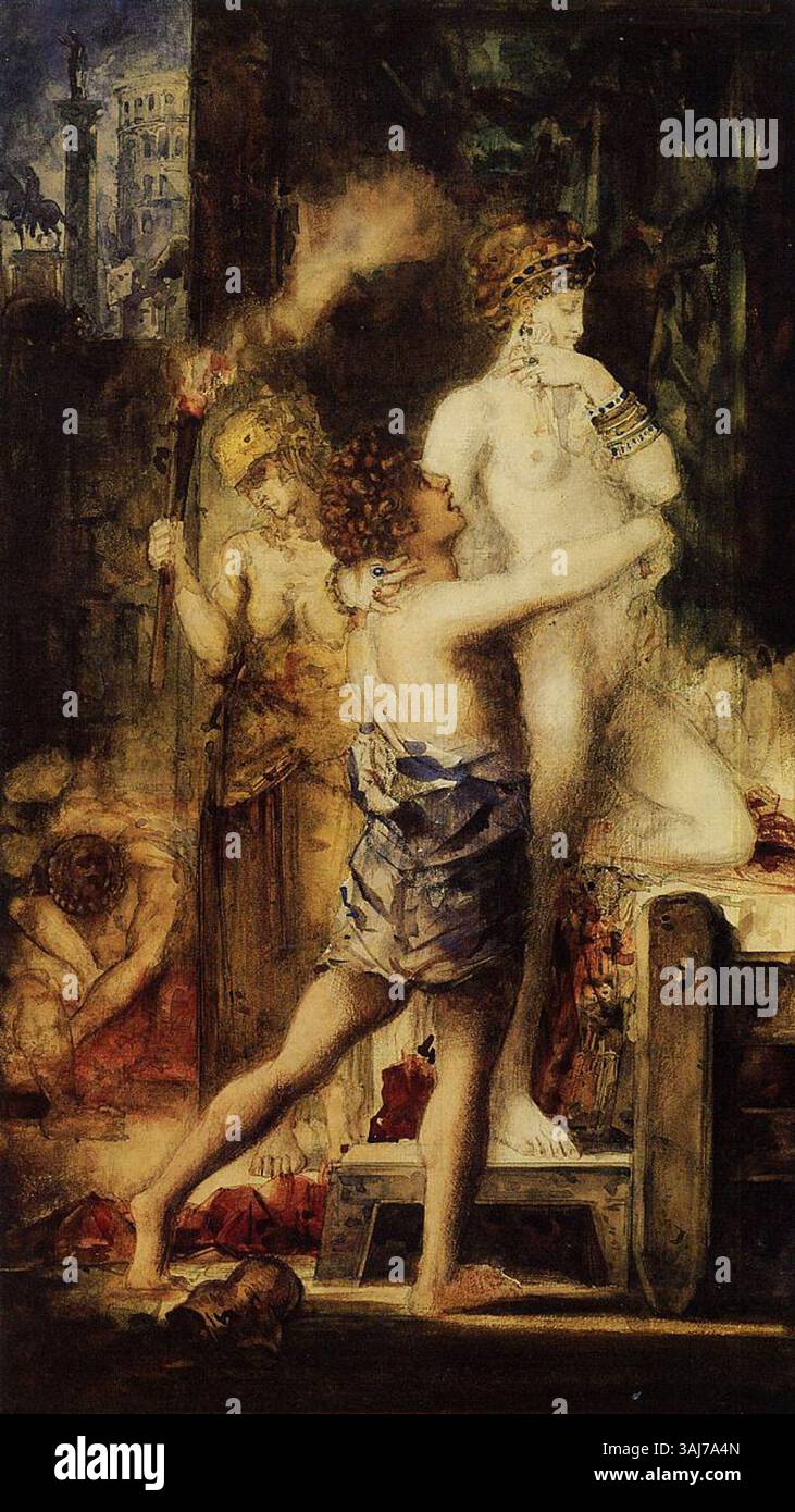 Gustave Moreau’s 'The Execution of Messalina' (1874) is a dramatic ...