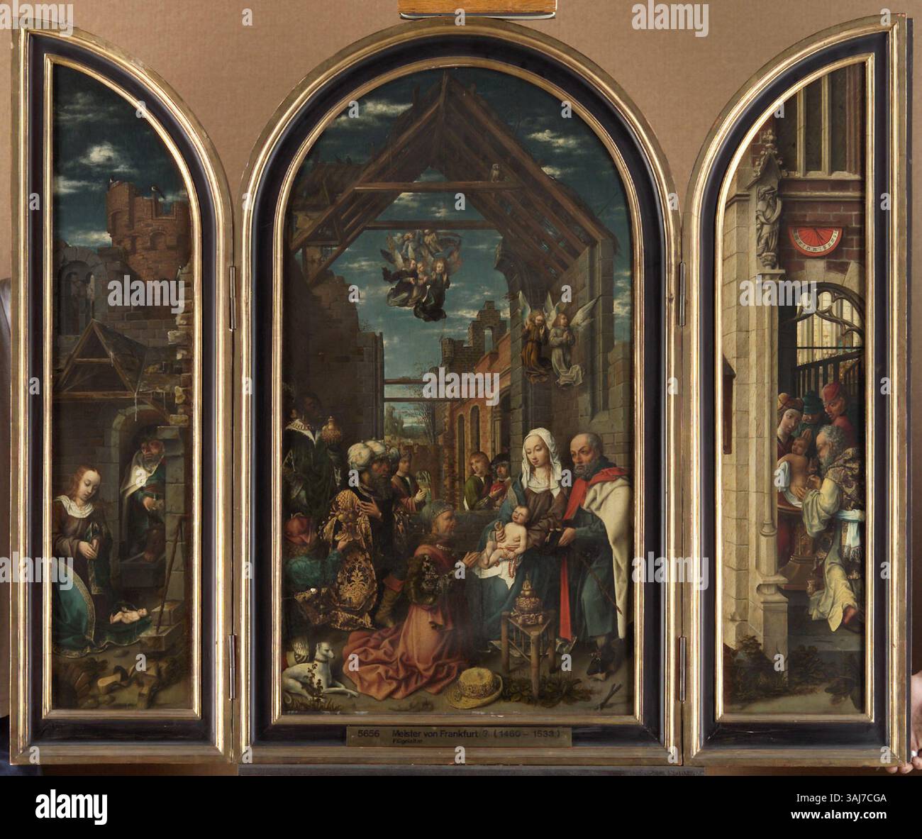 The Flügelaltar, painted circa 1512, features central scenes of the ...