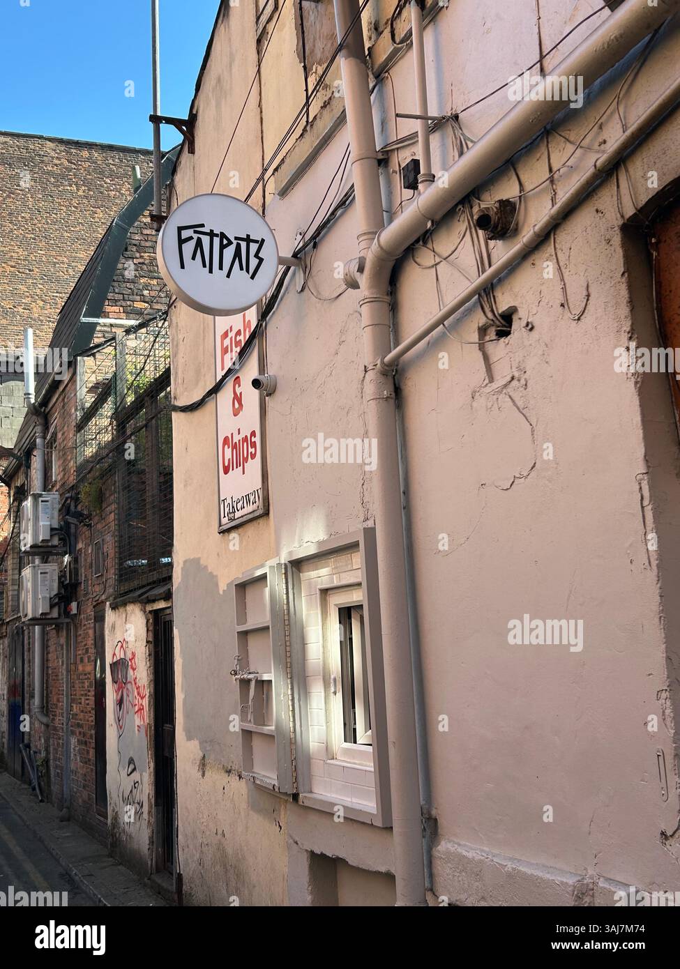 Fat Pat’s sandwich shop in Manchester, UK - Smartphone Captured Stock Image