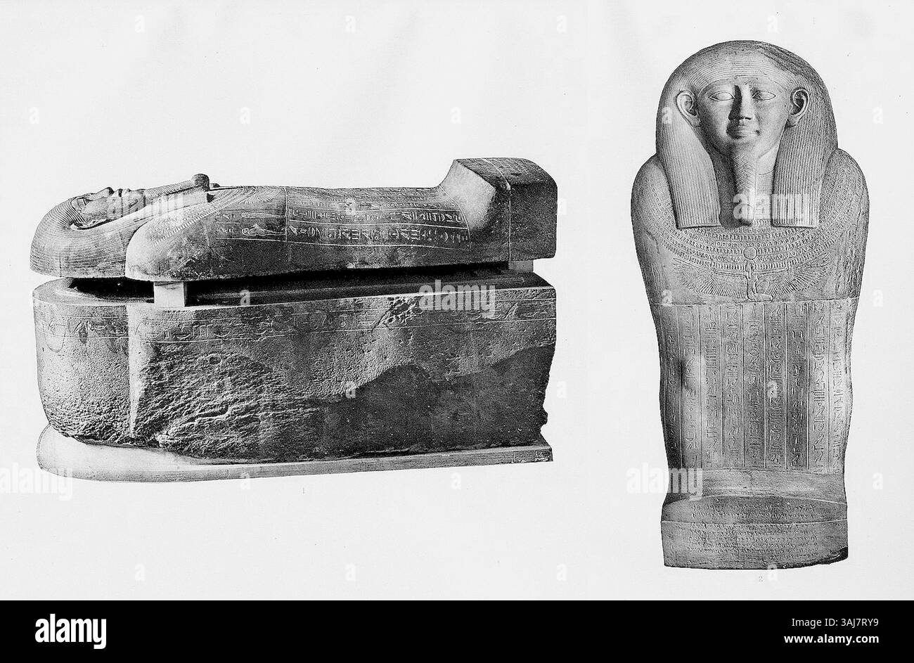 Tabnit Osman Hamdi Bey's depiction of the Tabnit sarcophagus, shown from the ...