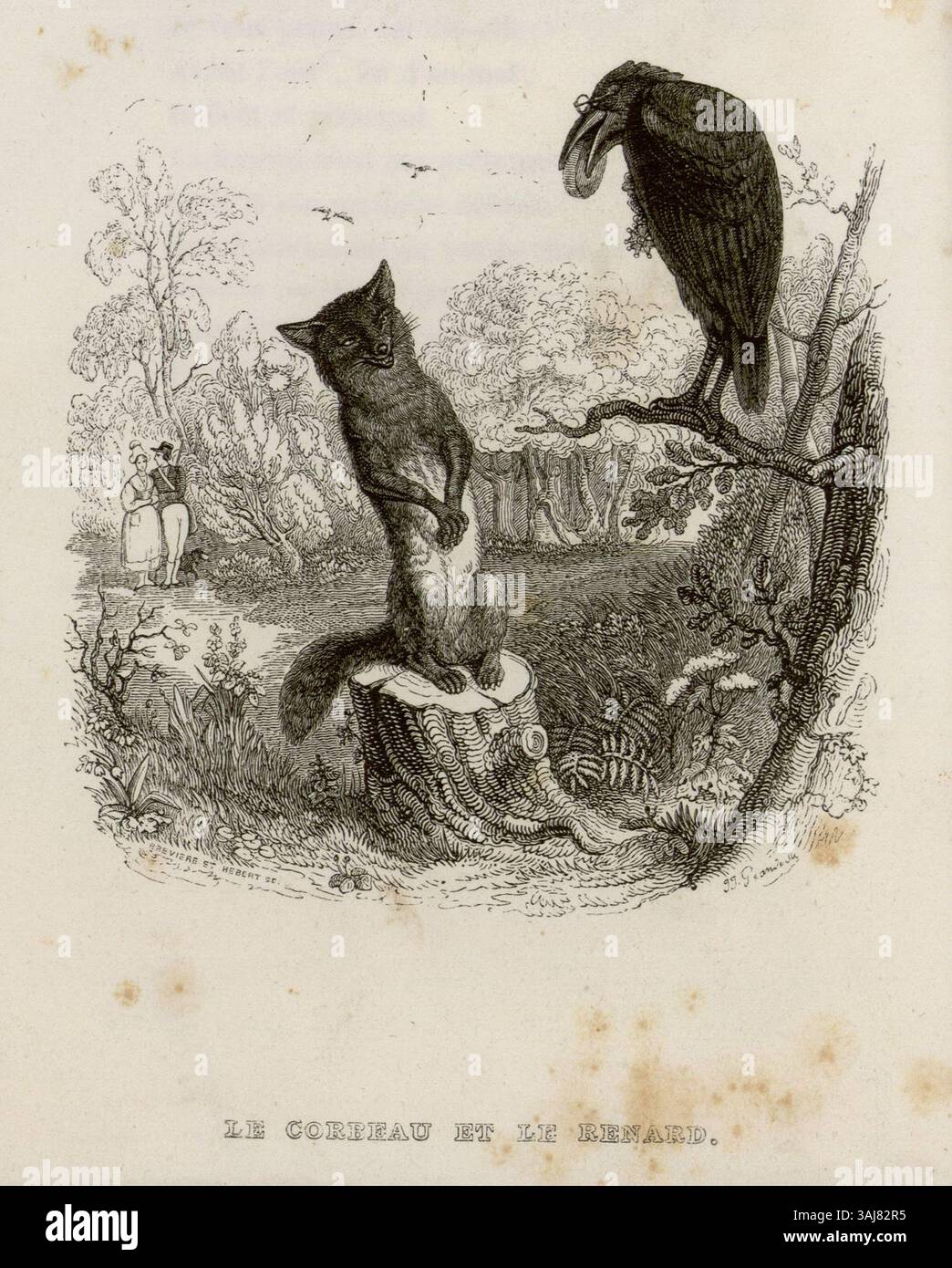 Dînette Ancienne En Aluminium - Dessous De Plat "Le Corbeau Et Le Renard" 1920