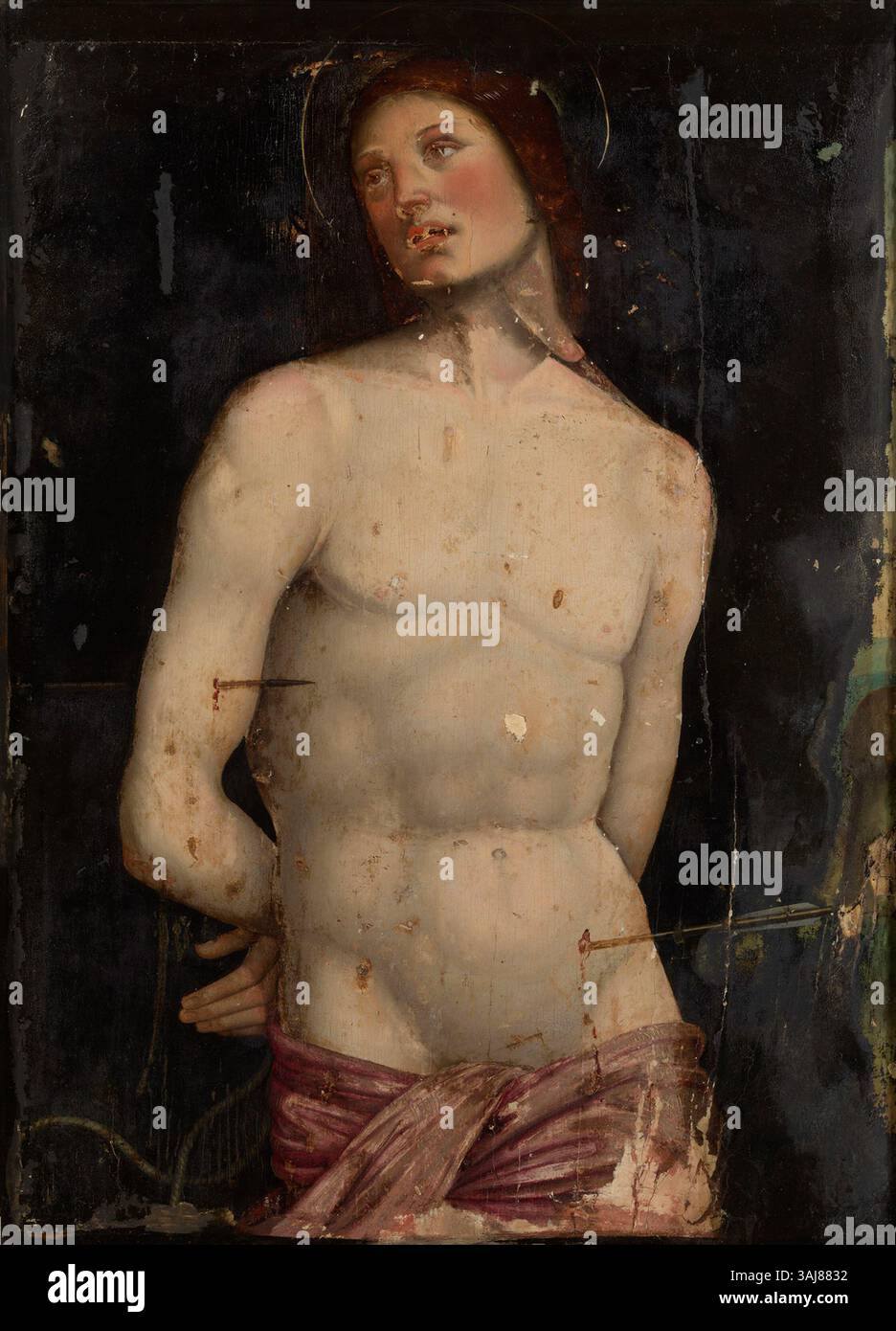 This religious painting, attributed to a follower of Francesco Francia ...