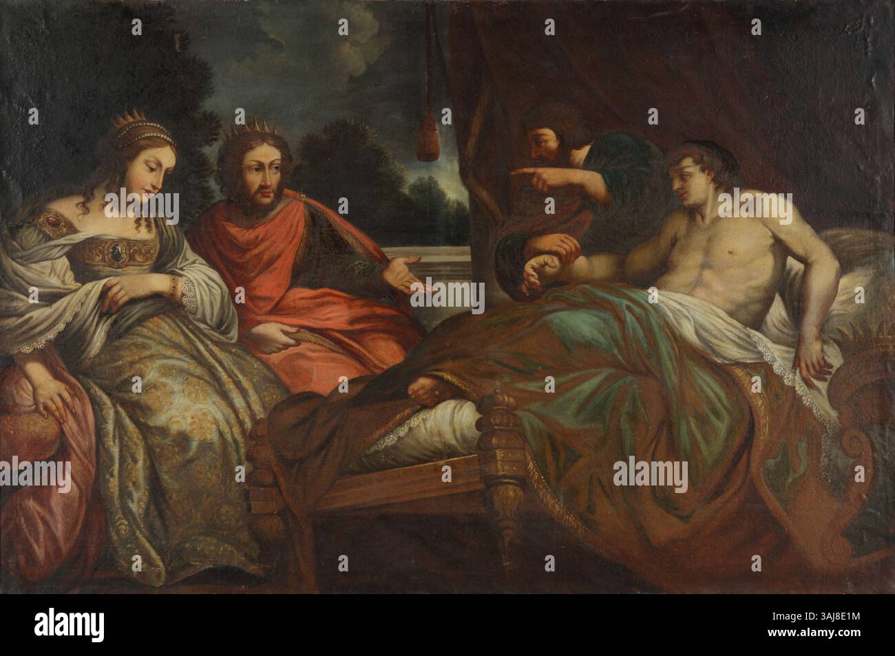 This painting by Franz Steinpichler, created around 1700, portrays the ...
