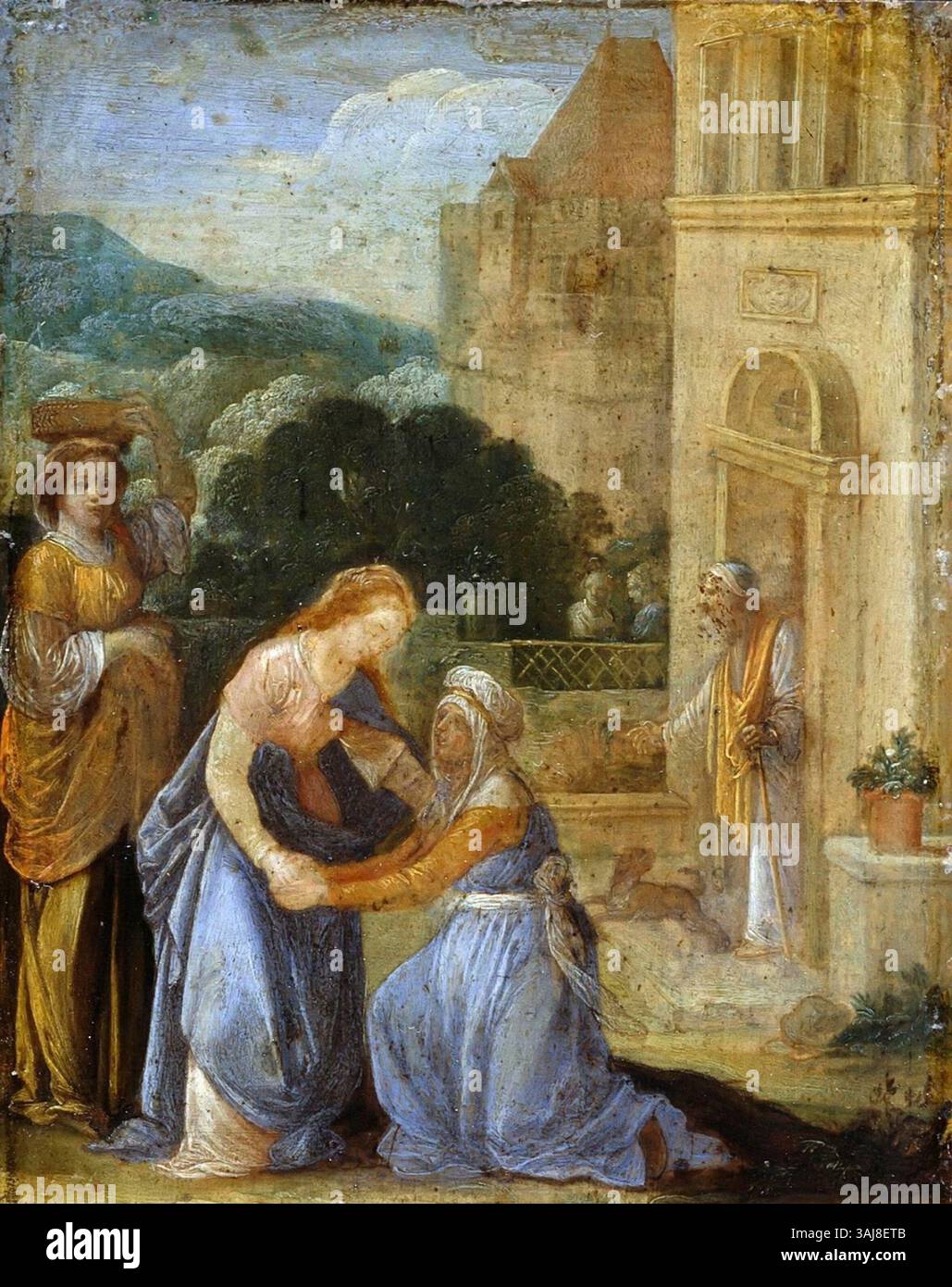 Adam Elsheimer's 1598 altarpiece features six scenes from the life of ...