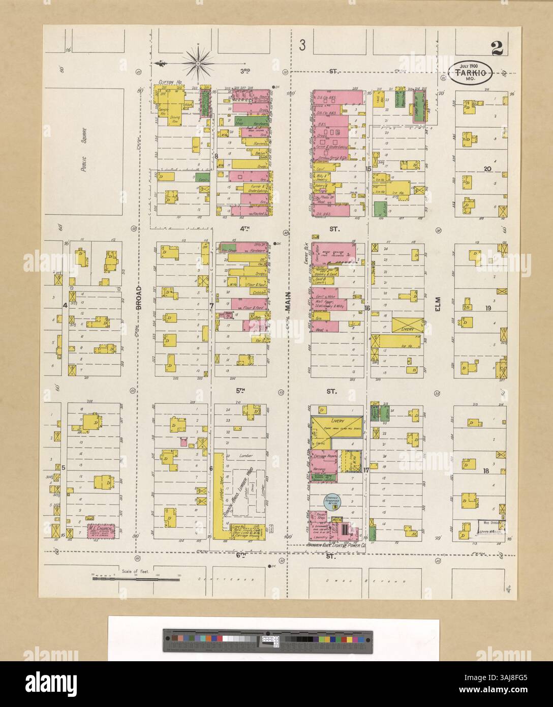 The 1900 Sanborn Fire Insurance Map of Tarkio, Atchison County ...