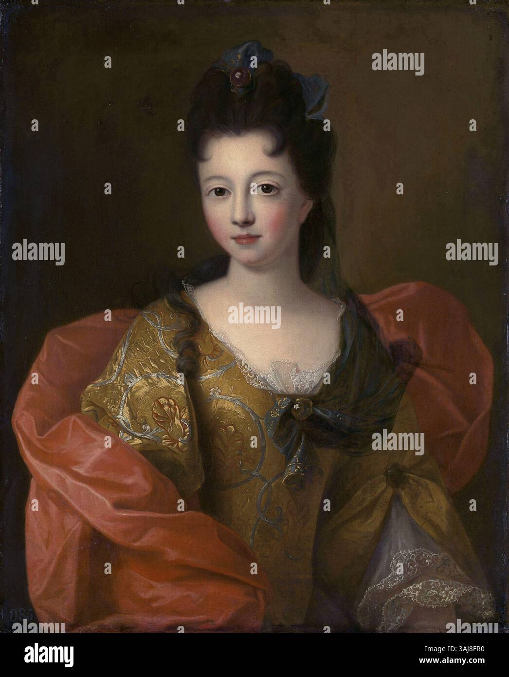 Pierre Gobert’s portrait traditionally identified as Marie Anne of Bourbon depicts the Duchess of Bourbon in 18th-century French fashion. Painted in oil, this work captures the nobility and elegance of French aristocracy during that era. Stock Photo